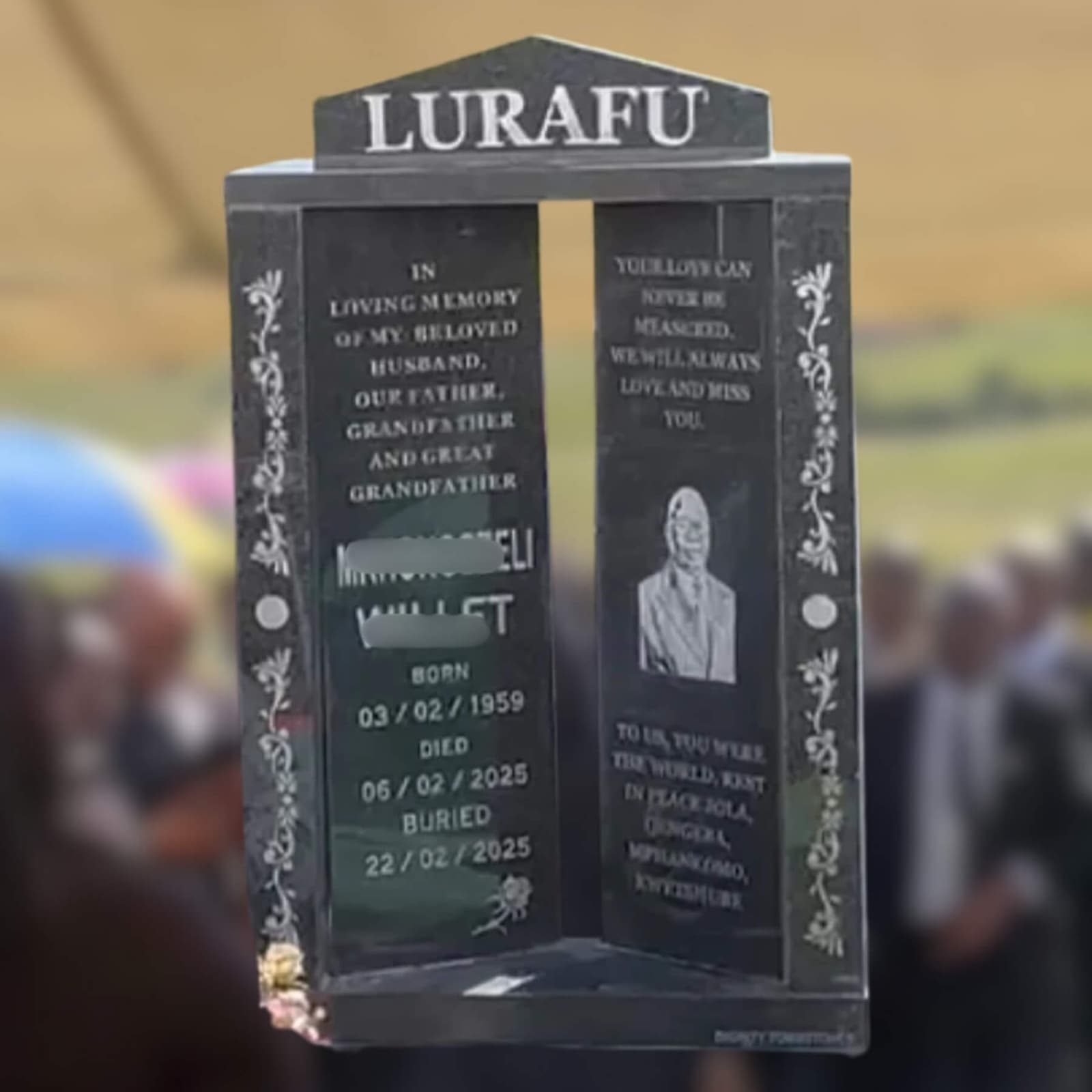 DEX 10 double tombstone for the Lurafu family
